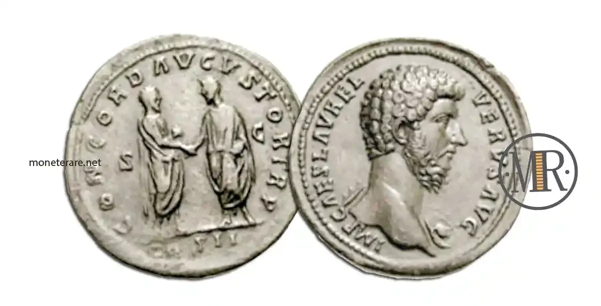 Sesterz von Mark Aurel und Lucius Verus