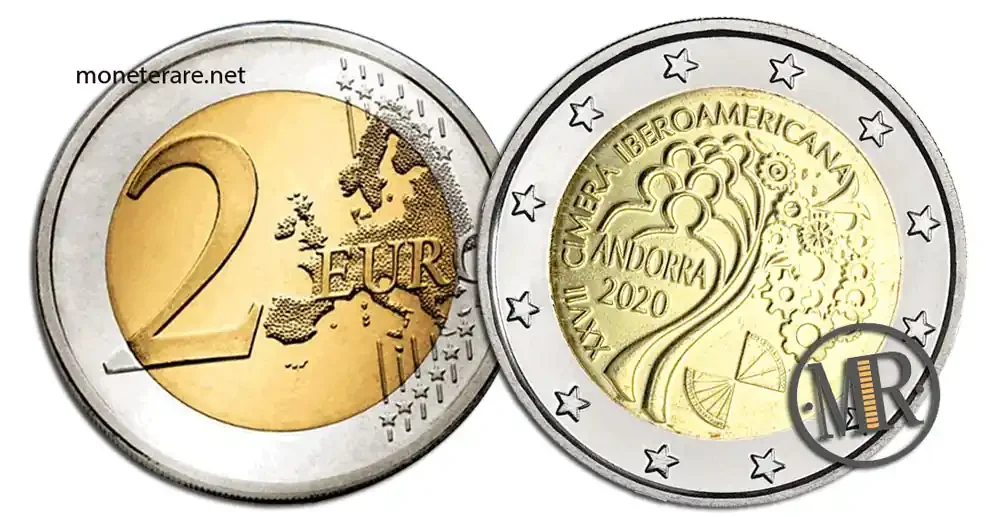 2 Euro Gedenkmünzen Andorra 2020 Iberoamerikanisches Gipfeltreffen