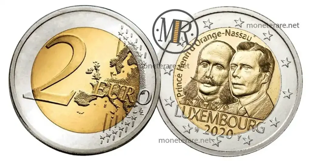 2 Euro Gedenkmünze Luxemburg 2020 200 Jahre Prinz Henri von Oranien-Nassau