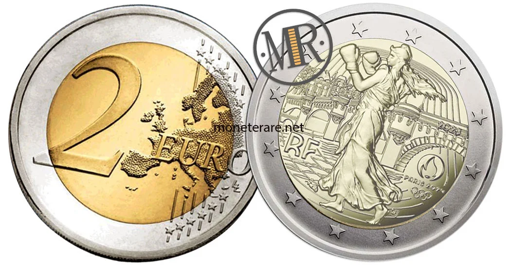 2 Euro Gedenkmünze Frankreich 2023 XXXIII Olympische Spiele Paris 2024