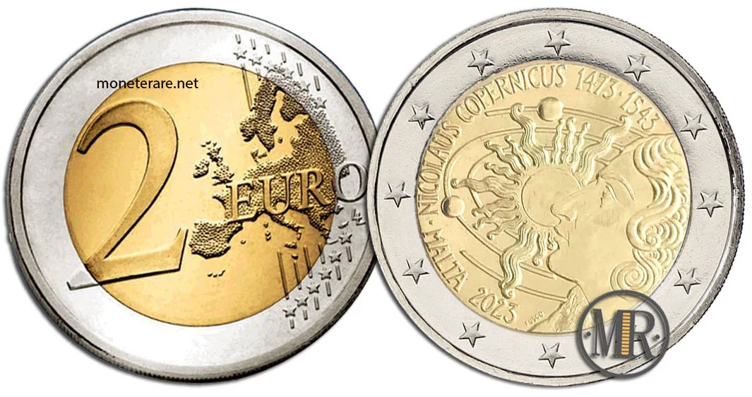 2 Euro Gedenkmünzen Malta 2023 Copernicus