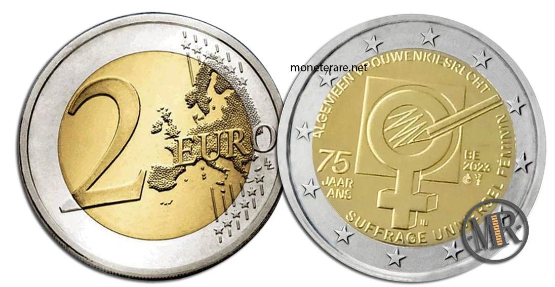 2 Euro Gedenkmünzen Belgien 2023 Frauenwahlrecht in Belgien
