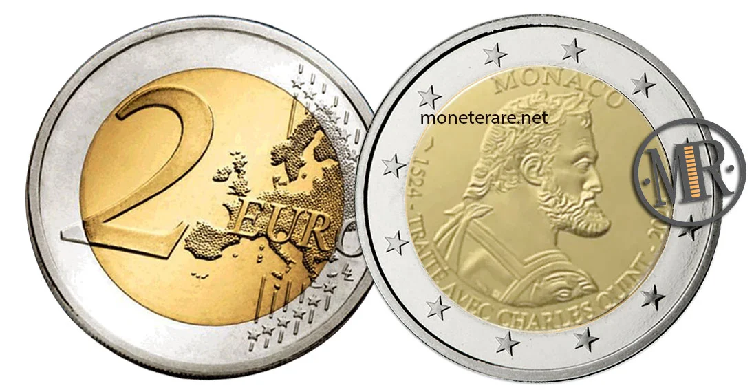 2 Euro Monaco 2024 Verträge von Karl V.