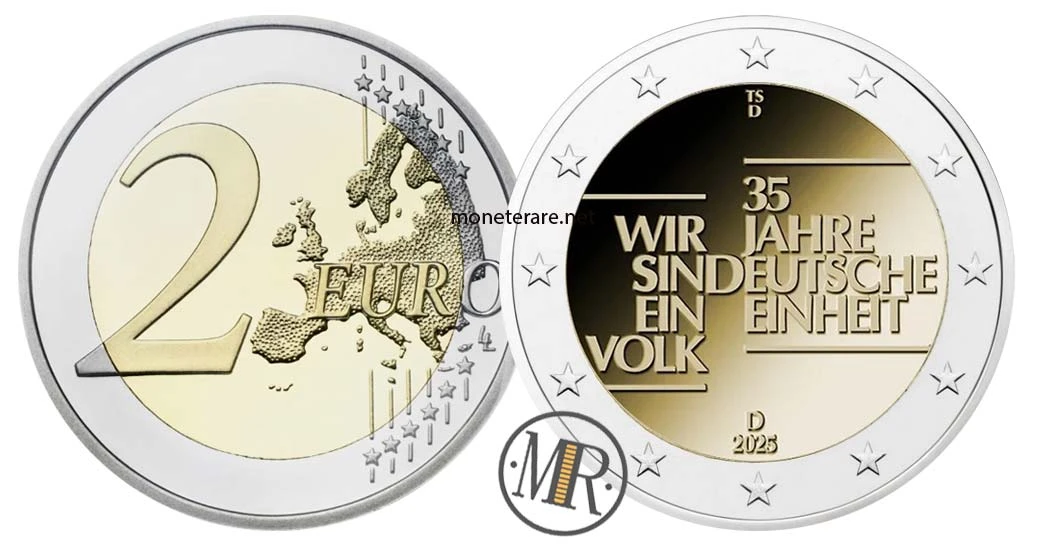 Deutschland 2-Euro-Gedenkmünze 2025 – 35° riunificazione tedesca