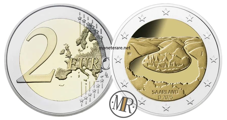 Deutschland 2-Euro-Gedenkmünze 2025 – Saarland — Saarschleife