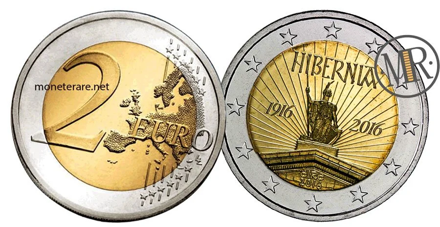 2 Euro Irland 2016 – 100 Jahre Osterrebellion in Irland — Münzvorderseite
