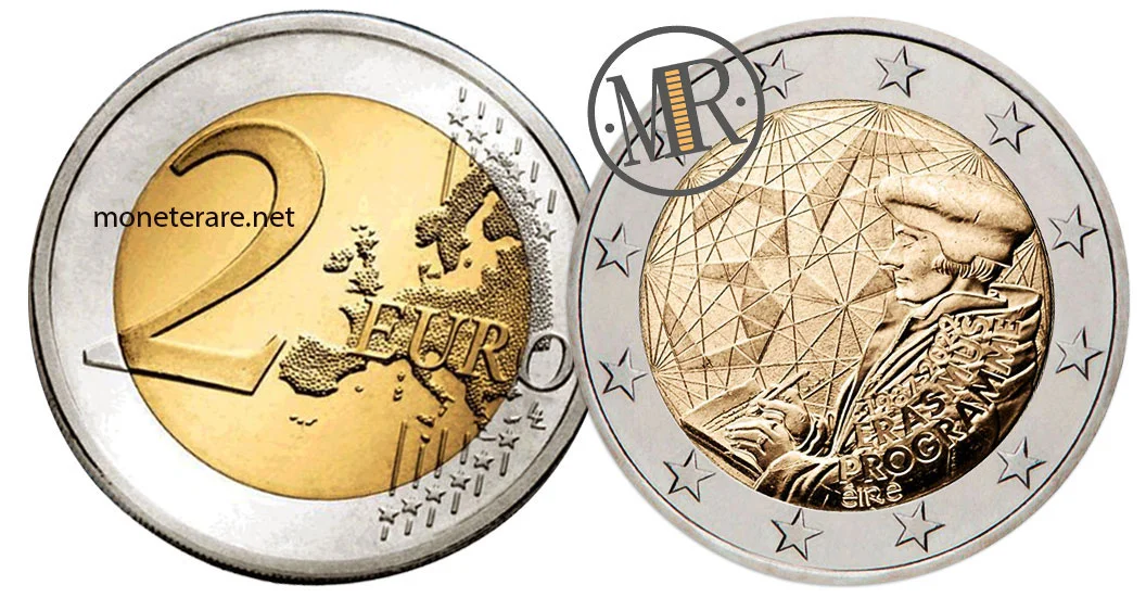 2 Euro Irland 2022 – Erasmus-Programm — Münzvorderseite