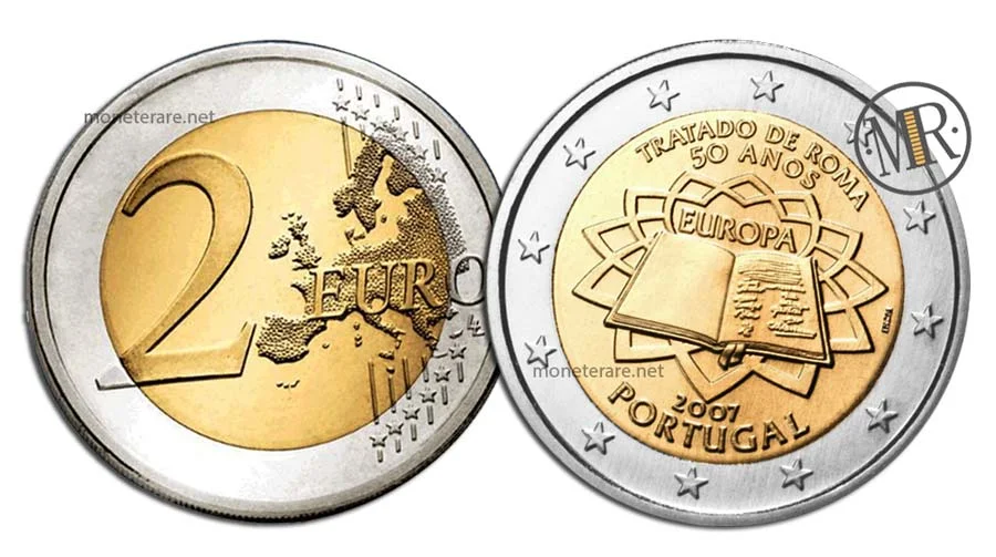 2-Euro-Gedenkmünze Portugal 2007 Römische Verträge