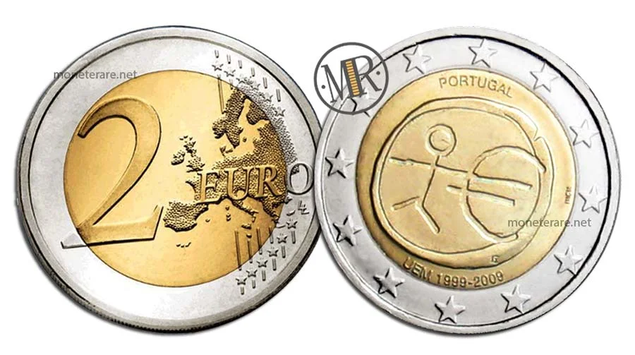 2-Euro-Gedenkmünze Portugal 2009 UEM