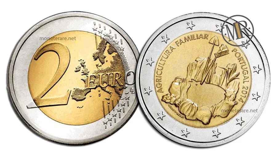 2-Euro-Gedenkmünze Portugal 2014 Familienlandwirtschaft