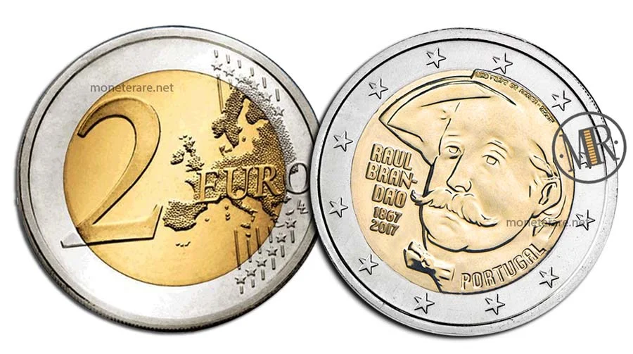 2-Euro-Gedenkmünze Portugal 2017 Raul Brandão
