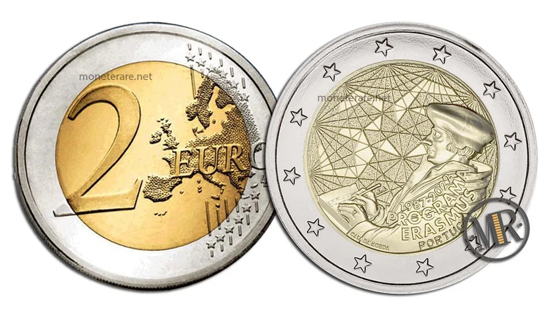 2-Euro-Gedenkmünze Portugal 2022 Erasmus-Programm