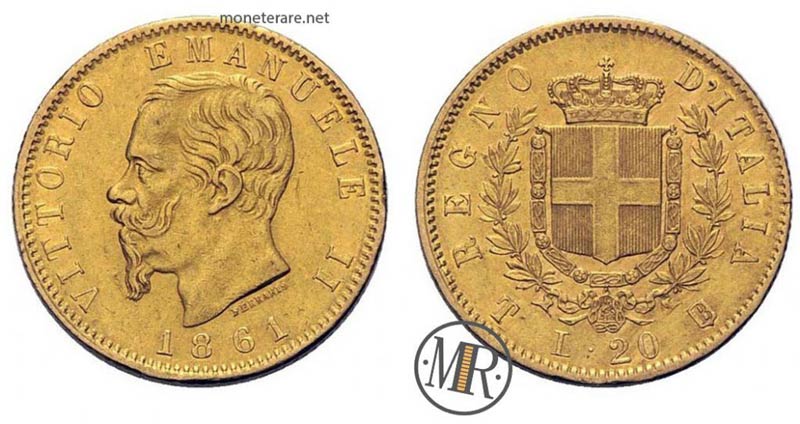 20 Lire Gold - Viktor Emanuel II.