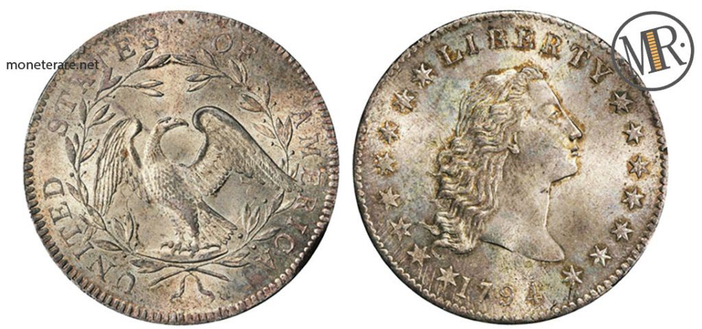 1 Dollar 1794 Flowing Hair