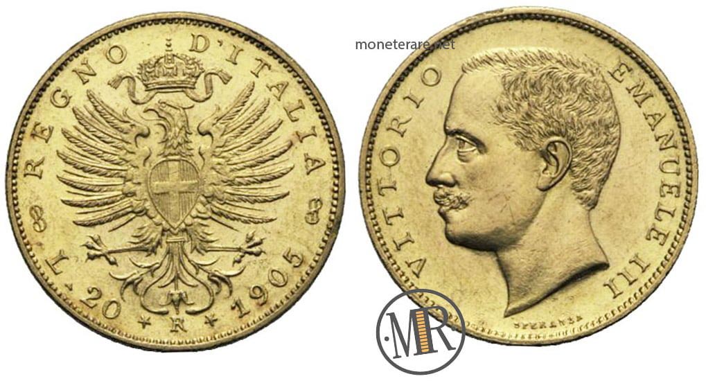 20 Lire Savoyisches Adler
