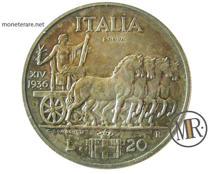 20 Lire Imperium Quadriga Lenta - PROVA