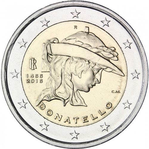 2 euro commemorativi Italiani 2016 Donatello