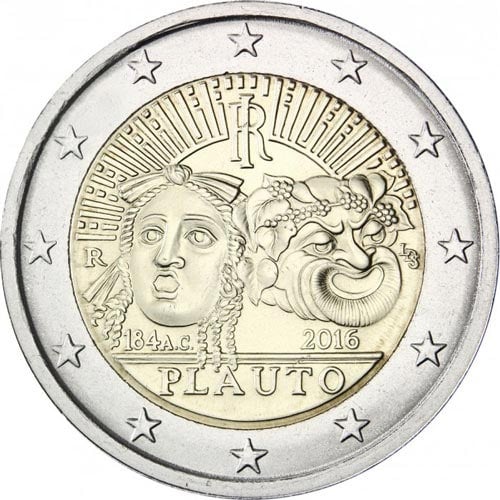  2 euro commemorativi Italiani 2016 Plauto