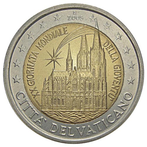 2 euro commemorativi Vaticano 2005