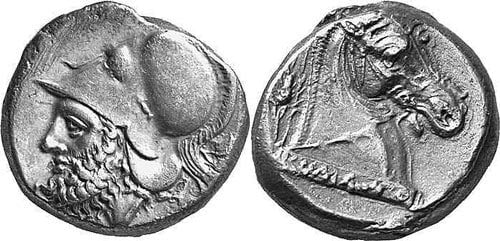 Römische Münze Didrachme