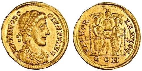 Römische Kaiserliche Münzen Kaiser Theodosius