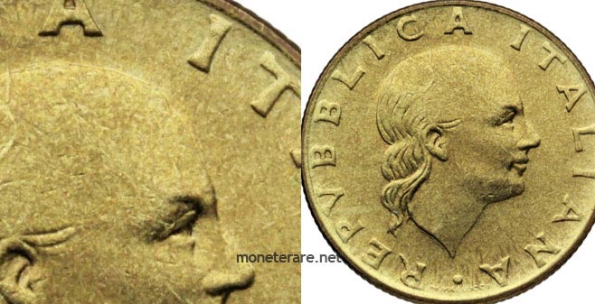 Wert 200 Lire 1979 "Kahle Kopf"