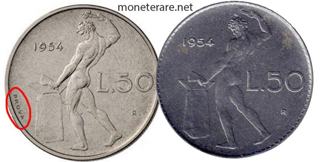 50 Lire Vulcano PROBE Münze