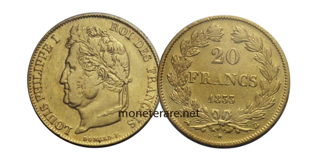 Napoléon d’or Filippo Luigi I – 20-Franken-Gold