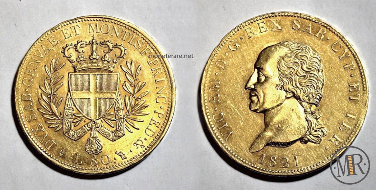 80 Lire Vittorio Emanuele I 