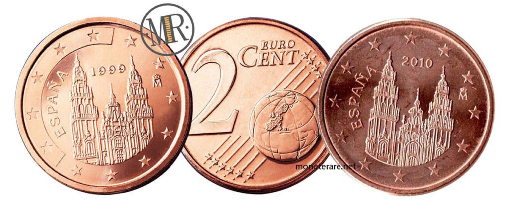 2 Eurocent Spanien Kathedrale von Santiago de Compostela