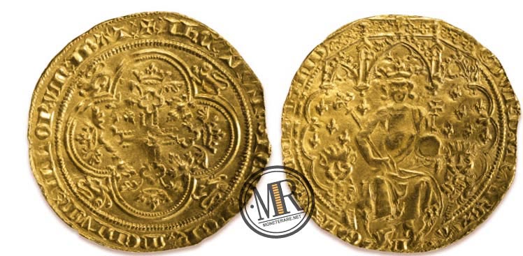 Exemplar des englischen Goldguldens Double Leopard