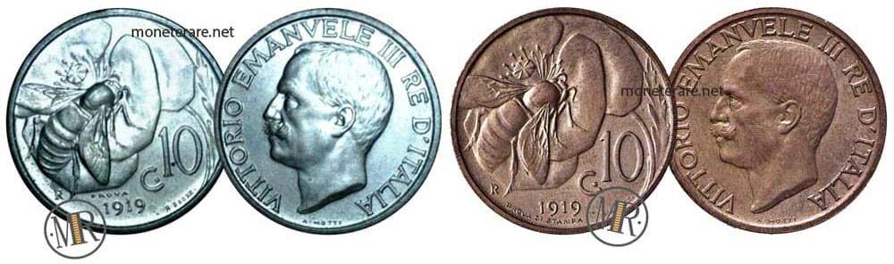 10 Centesimi Ape PROVA 1919