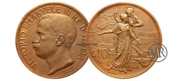 10 Centesimi Cinquantenario PROVA 1911
