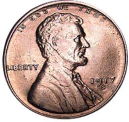 wertvolle-1-cent-münze-1917S-Wheat-Penny