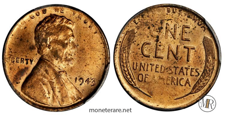 1 Cent Münze USA-fehlprägung-1943-Lincoln-Penny