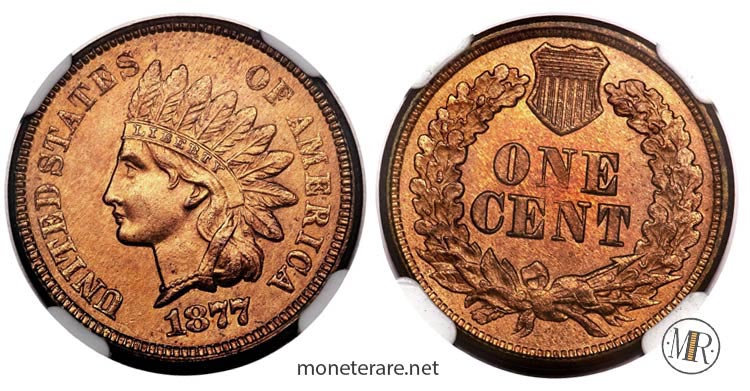 seltene-1-cent-münzen-1877-Indian-Head-Penny
