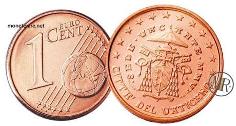 1 Centesimo di euro vaticano Cardinale Camerlengo
