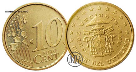 10 Eurocent Vatikan Kardinal Camerlengo 2005