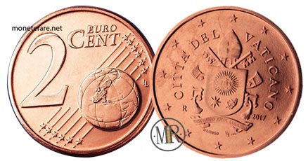 2 Eurocent Vatikan fünfte Serie 2017