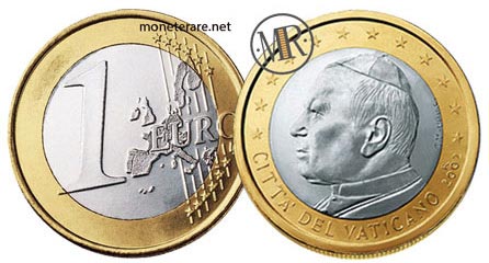 1 Euro Vatikan Papst Johannes Paul II 2002