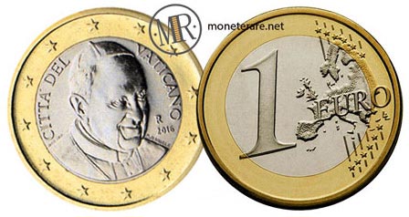 1 Euro Vatikan Papst Franziskus 2016