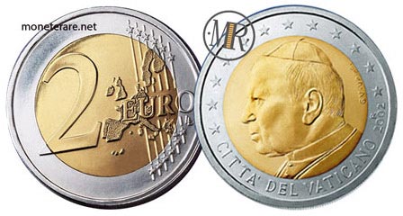 2 Euro Vatikan Papst Johannes Paul II 2002