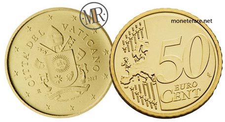 50 Eurocent Vatikan fünfte Serie 2017