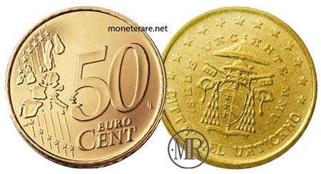 50 Cent Euro Vatikan Kardinal Camerlengo 2005