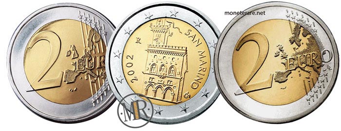 2 Euro der Republik San Marino Erste und Zweite Serie