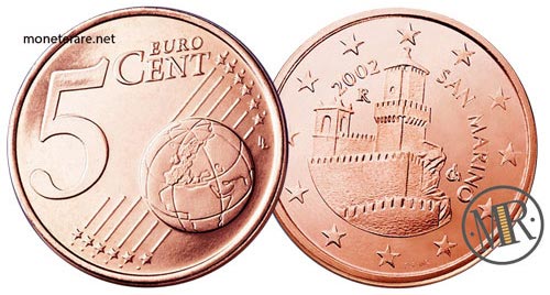 5 Eurocent San Marino Erste Serie