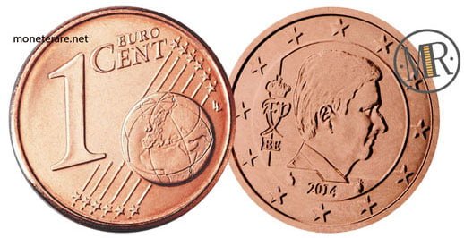1 Eurocent Belgien Vierte Serie 2014