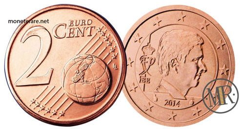 2 Eurocent Euro Belgien Vierte Serie 2014