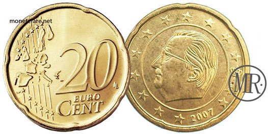 20 Eurocent Belgien Zweite Serie