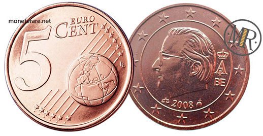 5 Eurocent Euro Belgien Zweite Serie 2008